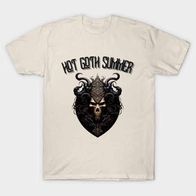 Hot Goth Summer T-Shirt by FehuMarcinArt